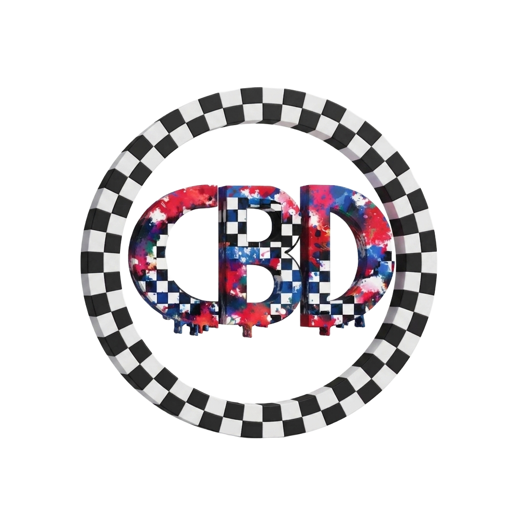 Creations by Dad 3D checkered logo